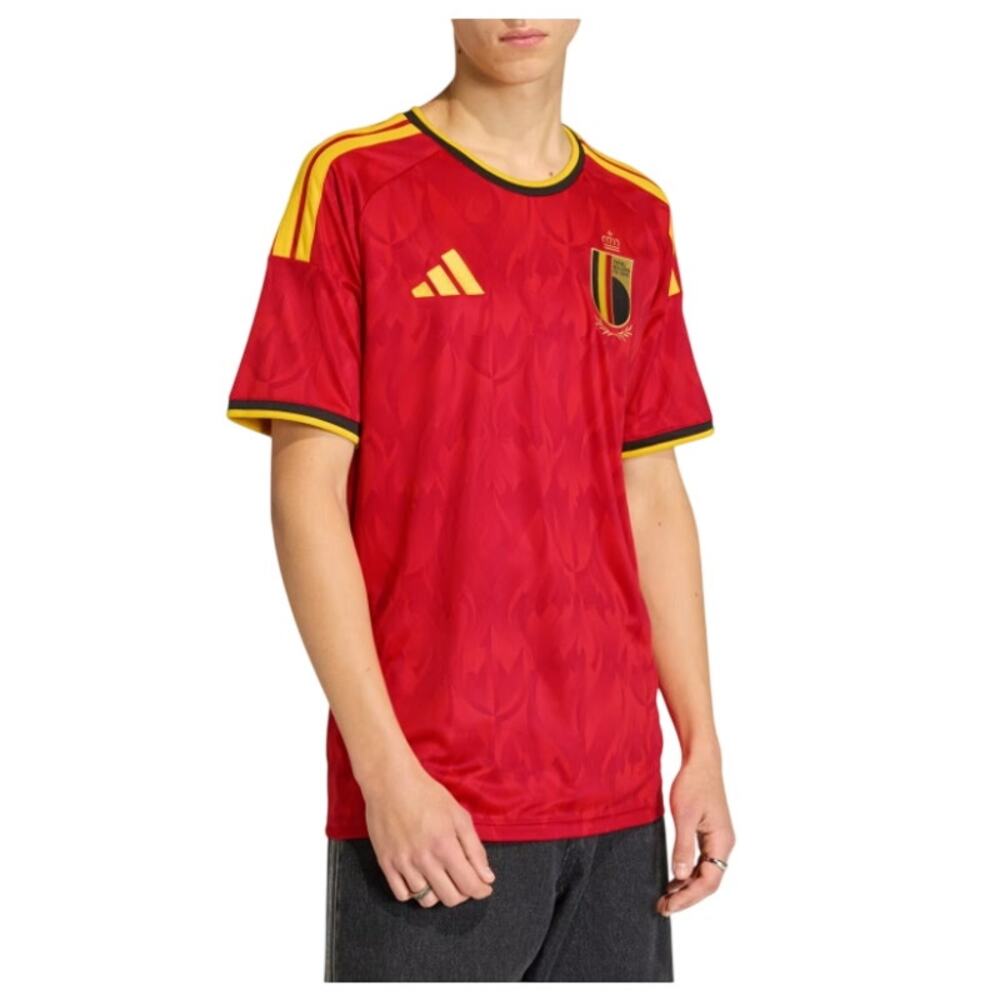 Adidas Belgium 26 Home Jersey Red Bold Gold Size XL